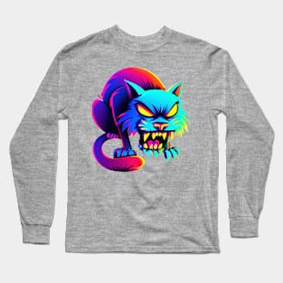 Monster Cat Halloween Spooky Long Sleeve T-Shirt